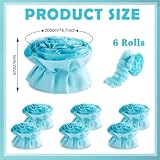 ClassyWhimsy 6 Rolls 40 Ft Ruffled Bulletin Board Borders Back to School Classroom Decor Fabric Trims DIY Border Crafts for Farmhouse Teacher Supplies First Day of School Party Decorations(Sky Blue)
