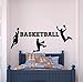 ZYkang Pallacanestro Sport Decalcomania della Parete Giocatore di Basket Adesivi murali in Vinile Camera dei Bambini Boy Room Decor Pallacanestro Decorazione murale 57X26CM