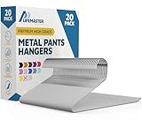 Lifemaster Metal Pants Hanger Set - 20 Pieces Elegant Non-Slip Closet Space Saving Hanger Set for Pants, Trouser, Blankets, and Jeans with Open Ended Sleek Design - White