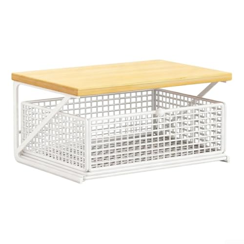 Étagère de cuisine verticale à 2 niveaux avec étagères coulissantes pour ustensiles casseroles, poêles, petits appareils électroménagers et matériel...