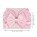 JIAHANG Baby Girl Pink Velvet Mouse Ears Turban Headband with Pearls, Beaded Velvet Hair Bow Hairband for Infants Toddlers Kids