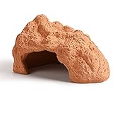 Flushbay Reptile & Amphibian Habitat Hideouts Cave House Natural Clay Large Reptile Hiding Terrarium