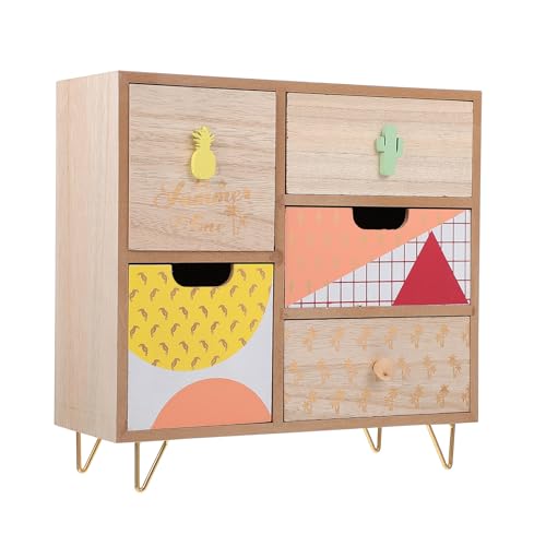 Boîte à tiroirs en bois de rangement maison bijoux et commode