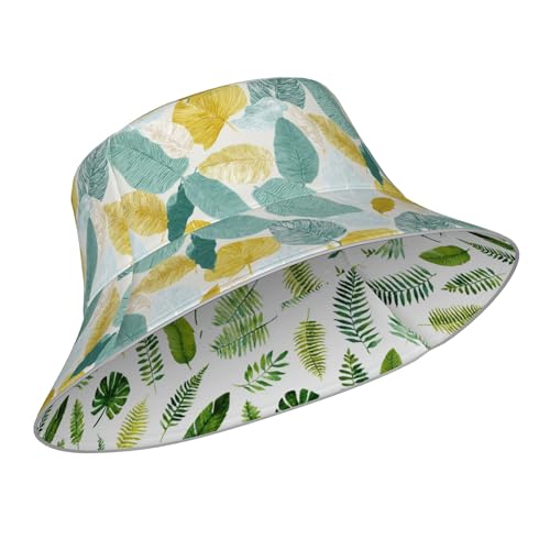Image of Bucket Hat Double-Side-Wear Reversible Sun Hat Beach Travel Hiking for Women Men