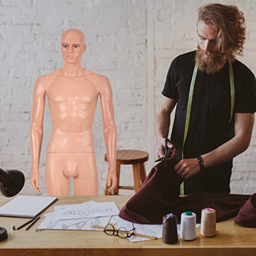 Giantex 6 Ft Male Mannequin, Adjustable Dress Mannequin Full Body W/Separated Fingers, Stable Iron Base, Realistic Mannequin For Cosplay #TOP4