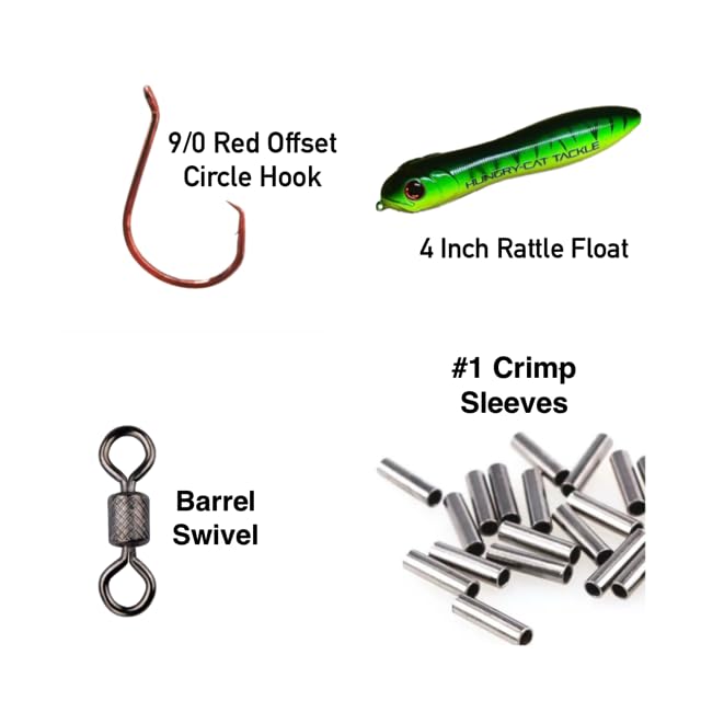 Premium Catfish Ready Rig Ribbit-Rig Multicolor Brillante con Peso 3 oz Egg Sinker miniatura 5