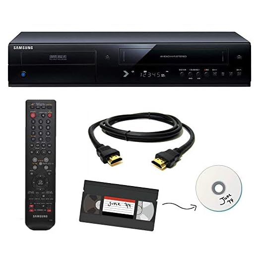 Samsung VHS to DVD Recorder VCR Combo w/ Remote, HDMI (Renewed)
