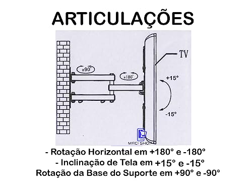 Suporte Articulado Para Tv 14'' A 42'' Samsung LG Sony Philco Yepp