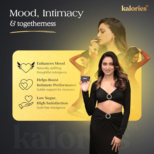 Kalories Intimacy Chocolate|Elevate Mood,Enhances Stamina And Amplifies Sensory Experience|Romantic Chocolate For Couples|Wedding,Honeymoon|Guilt Free Dark Chocolates (Pack Of 2), 100 Gram