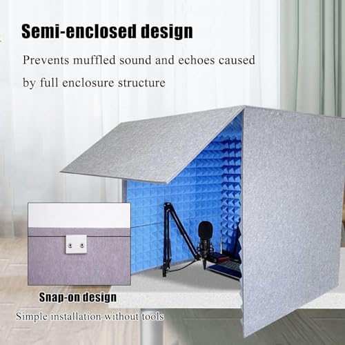 Cabine isolation de microphone et couverture isolation studio à domicile rouge - 3