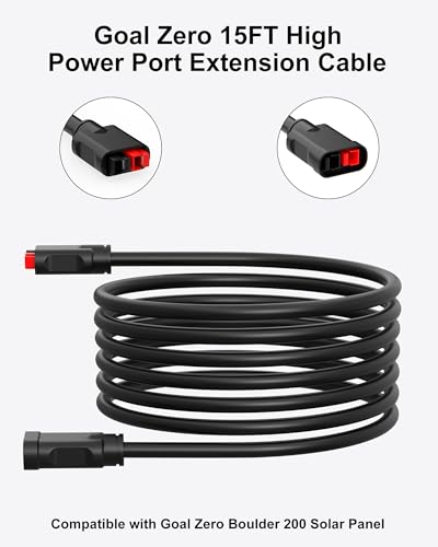 VHBW 15-Foot for Goal Zero High Power Port Extension Cable Connects 200+ Solar Panel to Yeti 1000+ - Image 6