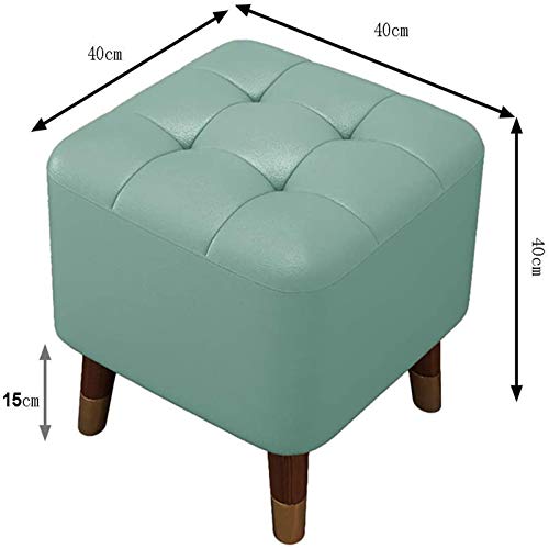 Repose-Pieds petit tabouret ottoman en cuir rectangulaire compact sous bureau - 7