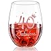 40 and Fabulous Stammlos Weinglas Roségold 40. Geburtstag Weinglas Geschenk 40. Jahrestag Glas für Mann Frauen 40. Geburtstag Party Hochzeit Jahrestag Dekorationen, 17 Unzen