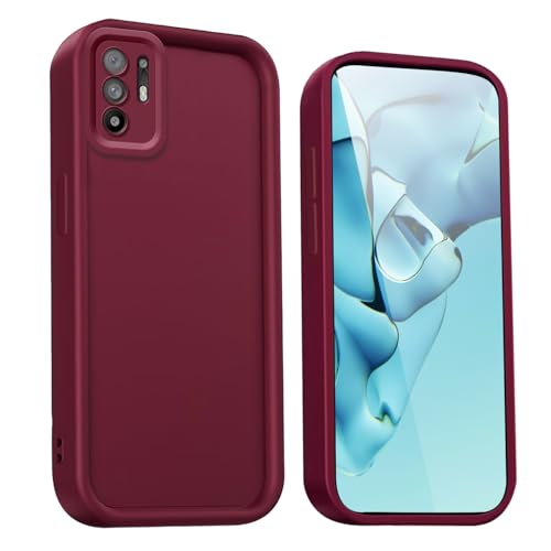 WBWONE Funda para OPPO A94 5G - Carcasa Protectora de Silicona Premium con Diseño Elegante y Antigolpes - Vino Rojo