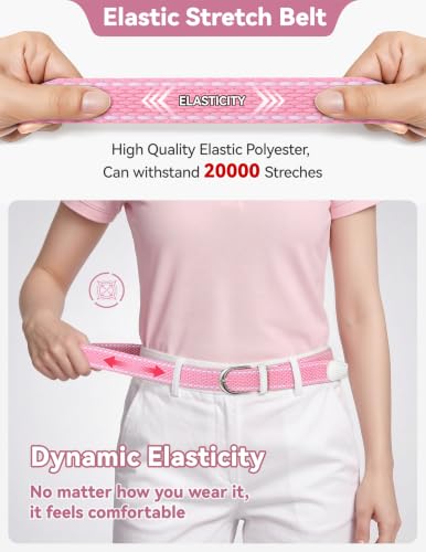 Image of Mile High Life | Braided Stretch Elastic Belts | Pin Oval Solid Black Belt Buckle | PU Loop End Tip Men /Women /Junior Belt