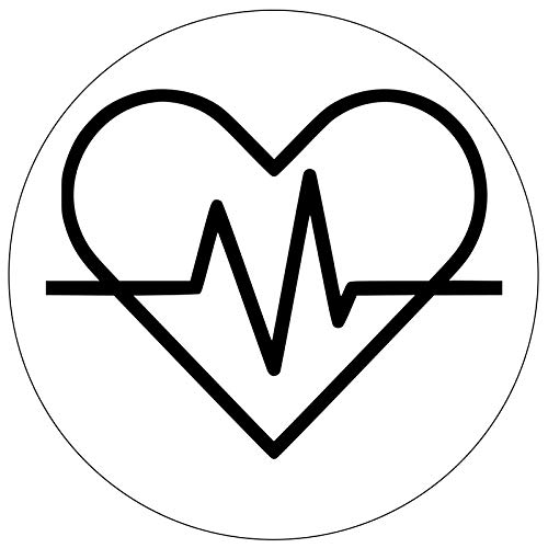 Self Inking Stamp Ink Stamp Stock Stamp Self Ink Stamp Craft Supplies Ink Stamper Heart Lifeline Round Self Inking Rubber Stamp - 170R Impression Size