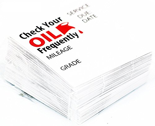 Parts Flix OCS-100 Clear Premium Quality Oil Change Stickers Static Cling, 100 Pack