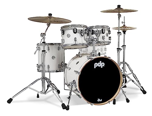 PDP Concept Maple 4-Piece Fusion Shell Pack, Pearlescent White