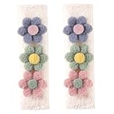 Couvoirs de ceinture de sécurité 2 pcs, couvre ceinture selle mignonnes douces mignonnes à usage multi usage largement en forme plate forme siège voiture confort pour femmes enfants
