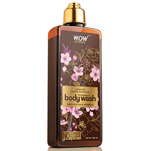Image of WOW Skin Science Japanese Cherry Blossom Foaming Body Wash - No Parabens, Sulphate, Silicones & Color - 250mL