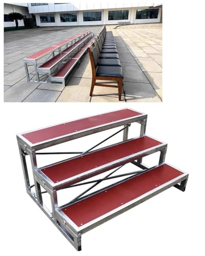 Choir Risers Step Commercial Tiered Seating Platform for Groups, Multi-Functional Lectern and Speaking Stand