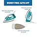 T-fal, Iron, Ecomaster Steam Iron for Clothes, Ceramic Soleplate, Eco-Friendly with Steam Trigger, 1400 Watts, Anti-Drip, Ironing, Programmable Steaming, Blue Clothes Iron, FV1742U0