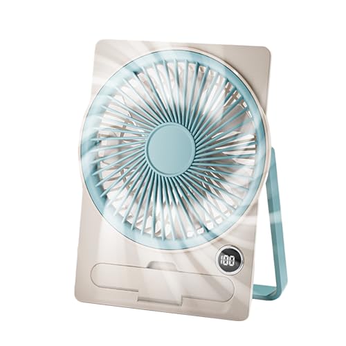 Ventilador De Escritorio - Ventilador Pequeño Para Escritorio - Herramienta Enfriamiento Personal Eléctrica Con Pantalla Digital LCD Alimentado Por USB Colgable Y De Pie Para ventilador de mesa ele