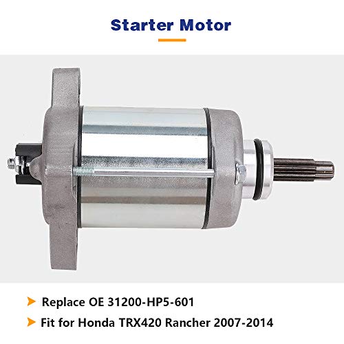 31200-HP5-601 Starter Motor Assembly Replacement for Honda TRX420 Rancher 2007 2008 2009 2010 2011 2012 2013 2014