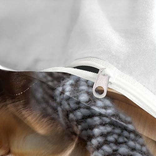 Housse de couette caniche 200x200 parure lit microfibre - 8