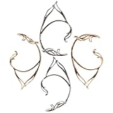 KAJNBN Pendientes Tipo Puño para Orejas de Mujer 2 Pares de Pendientes Envolventes sin Perforar Accesorios para Reuniones Religiosas y Citas Aleación Duradera 8X5Cm