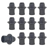 YinzPlus 12 pcs per Pack E14 LED Bulb Lamp Socket Black Color Candle Bulb Socket Candelabra Socket Replacement