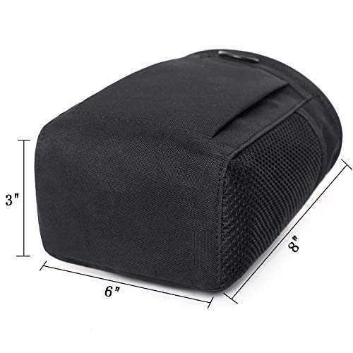 Tactical Molle Drawstring Magazine Dump Pouch, Adjustable Military Utility Belt Fanny Hip Holster Bag Outdoor Ammo Pouch (Black) #TOP2