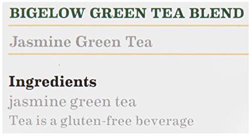 Image of Bigelow Green Tea with Jasmine 28-Count Boxes (Pack of 6) Premium Bagged Jasmine Scented Green Tea Antioxidant-Rich All Natural Medium-Caffeine Tea in Individual Foil-Wrapped Bags