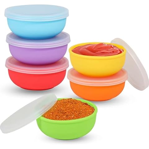 KOLUTI Nonstick Silicone 2oz Pinch Bowls Set Cover