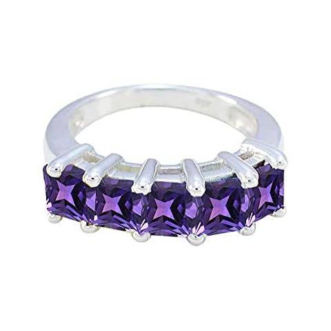 Anillo de Compromiso de Plata CaratYogi Amatista Cover