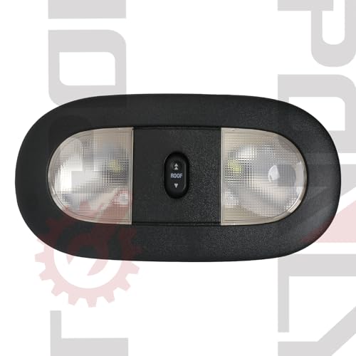Image of TQPONLY Overhead Console LED Dome Map Light Lamp,for 2004-2008 Ford F150 Extended Cab /SuperCrew Interior Lights with Sunroof Switch (Black)