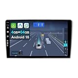 KEC [4+64G] Android 16 Car Stereo Radio for Toyota Avensis 2003-2009-IPS 9 Inch 2 Din Head Unit with Carplay | Android Auto | Mirror Link | GPS Navigation Navi | Bluetooth | WiFi | FM Included Camera