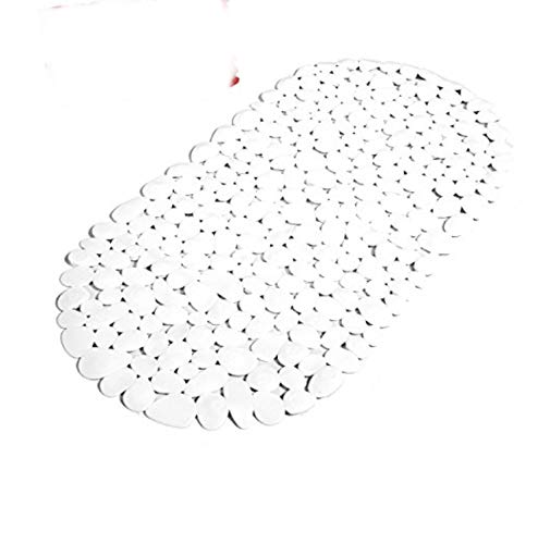 SANIMIX Badematte Wanneneinlage Wannenmatte Sicherheitseinlage für die Badewanne Modell Little Stones Größe: 68 x 35cm - Farbe: Weiss Cover