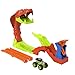 Hot Wheels Monster Trucks Toy Playset, Snake Slam Takedown Track Set with Exclusive 1:64 Scale Bone Shaker Toy Vehicle, Includes Track