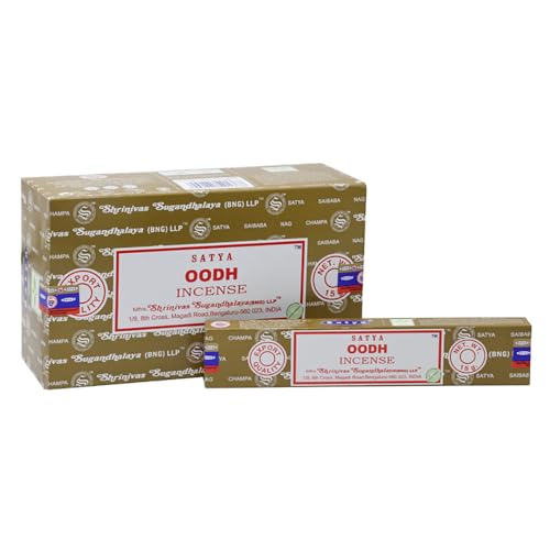 VIE Satya Incense Sticks, 12 Packs x 15g, Oodh, Other Colour