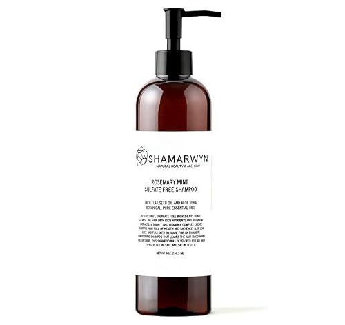 Rosemary Mint Shampoo Sulfate Free Natural-Organic Flax Seed Oil & Aloe Vera Color Safe 8Oz #TOP5
