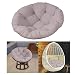 Baoblaze Gartenstuhl Kissen, 60 * 60 cm Rundes Sitzkissen, Gemütliches Stuhlauflage, Abnehmbar Sitzkissen Outdoor/Indoor, Stuhlauflagen für Schlafzimmer, Familienzimmer, Kissen für Hängesessel, Grau