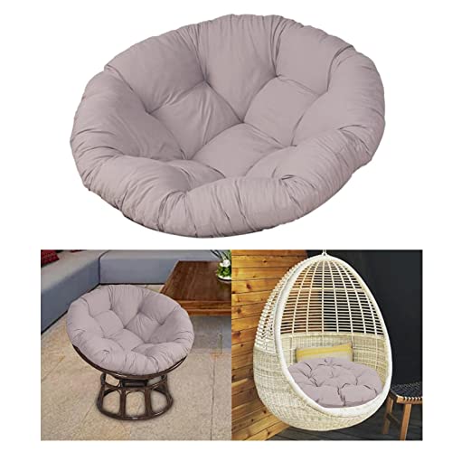 Baoblaze Gartenstuhl Kissen, 60 * 60 cm Rundes Sitzkissen, Gemütliches Stuhlauflage, Abnehmbar Sitzkissen Outdoor/Indoor, Stuhlauflagen für Schlafzimmer, Familienzimmer, Kissen für Hängesessel, Grau