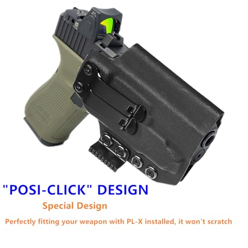 Kydex Lightbearing Holster for Springfield XD-M Elite 4.5" 3.8" 9mm HS Produkt SF19 Compatible with Olight PL X PLX Tactical Weapon Light Flashlight Inside Waistband Appendix Concealed Carry by Ruispai - Used condition - Image 5