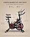 Toputure Heimtrainer Fahrrad mit APP, Leises Hometrainer, 0-100% Magnetwiderstand, 15KG Schwungrad, Bis 150KG, Spinning Bike Exercise mit LCD-Monitor, Tablet-Halter, Getränkehalter