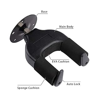 Surplex Support Mural pour Guitare, Guitare Hanger avec verrouillage automatique de Sécurité, Auto Grip Système Serrure… - Les Beatles, Paul McCartney, John Lennon, RIngo Starr, George Harrison Surplex Support Mural pour Guitare, Guitare Hanger avec verrouillage automatique de Sécurité, Auto Grip Système Serrure… – Image 2