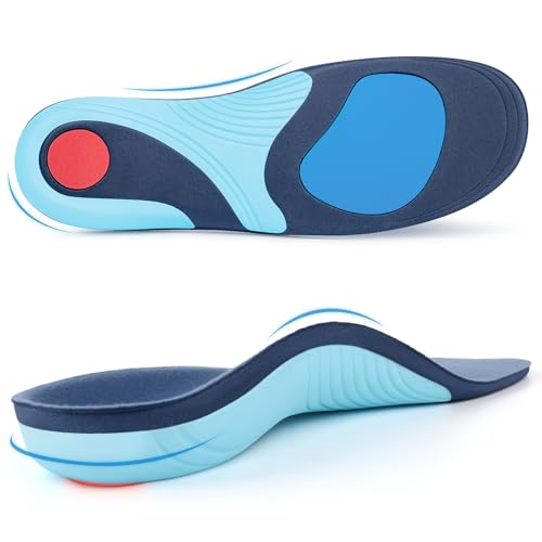 Plantar Fasciitis Insoles, 220+ lbs High Arch Support Inserts for Women Men, Heavy Duty Flat Feet Plantar Fasciitis Pain Relief Orthotic Athletic Work Boot Insoles for Standing All Day-L - Thumbnail 7