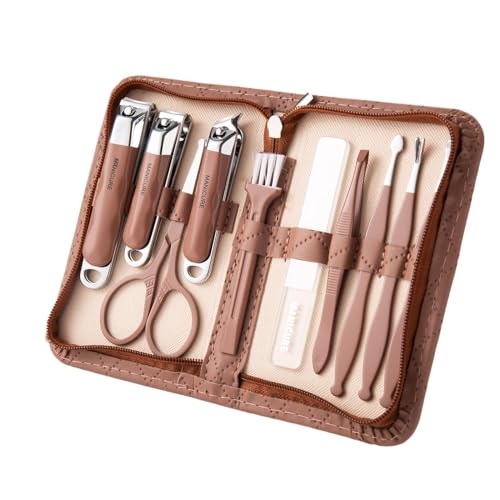Kustimantu Juego de herramientas para el cuidado de uñas, herramientas para el cuidado de las uñas, 10 unidades, kit de manicura y pedicura, kits de cuidado profesional, herramientas de pedicura para