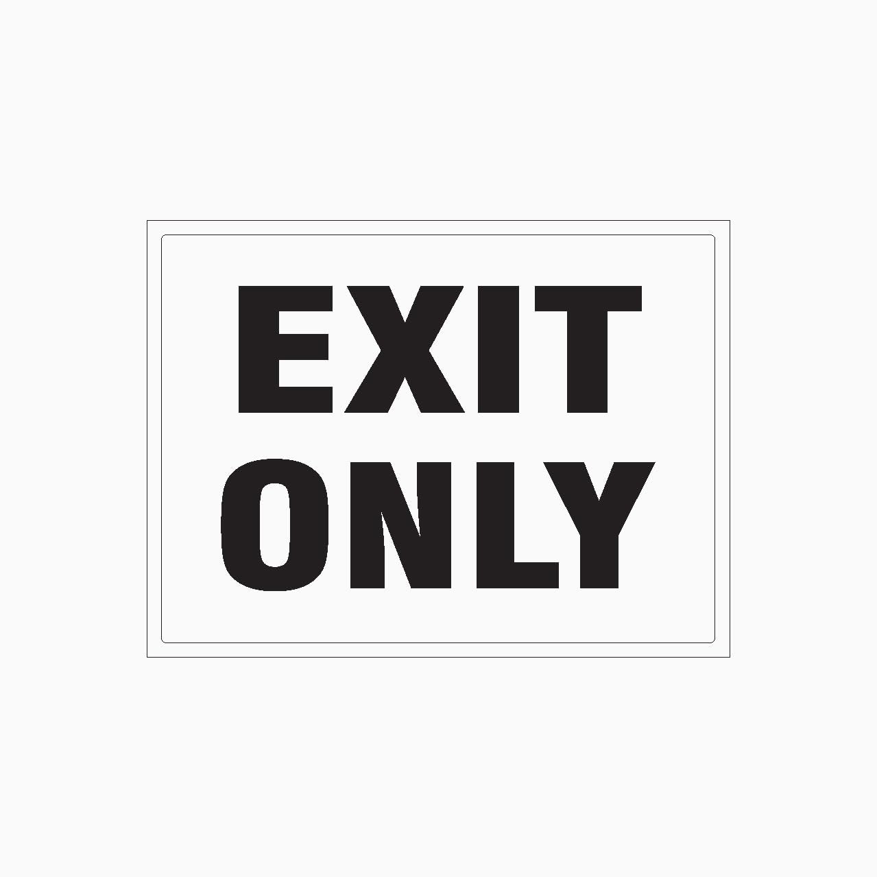 EXIT ONLY Sign Metal Tin Sign 8 x 12 inch for Industrial & Commercial Series