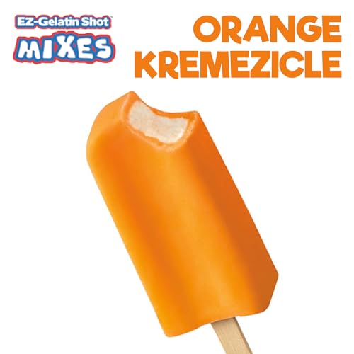 Orange Kremezicle Jello Shot Mix 6.78 oz - Premium Gluten-Free Jello Mix for Tasty Jello Shots - Easy to Make EZ Gelatin Powder Mix for Jello Shots - Adult New Year and Holiday Party Supplies